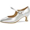 Diamant Donne Scarpe da Ballo/Scarpe da Sposa 050-106-092 - Raso Bianco - 5 cm Flare [UK 6]