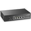 MokerLink Switch di Rete Gestito a 5 Porte 10Gbps, 5x10G Porte Ethernet RJ45, 10G/5G/2.5G/1000M/100Mbps, Larghezza di Banda 100Gbps, Switch di Rete L2 Gestione Web in Metallo
