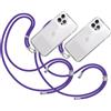 TBOC 2X Cordino Catenella Laccio Strap Porta Cover [Viola] per Telefono Cellulare da Collo - Tracolla Catenina con Cordini da Phone Cellulari Telefoni Accessori Universale Laccetti Donna Uomo