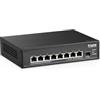 MokerLink Switch PoE a 8 porte 2,5 G con slot SFP+ 10 G, 8 porte Base-T da 2,5 G, compatibile con 10/100/1000 Mbps, IEEE8023af/at PoE 120 W, Metal Ungested Fanless Small Network Switch