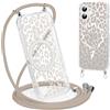 Coalbooliy Magnetica Custodia per iPhone 17 Pro Max 6,9 con Cordino, Case Compatibile con MagSafe Trasparente Aesthetic Modello Leopardo Disegni Cover Protezione con Collana Cellulare Femmina, 01