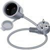 YINGAYOU Prolunga Schuko Corta 16A 250V Prolunga Elettrica Schuko 90 Gradi Impermeabile, 2AC IP44, Adatta per Ambienti Interni o Esterni (Grigio, 0.3 m)
