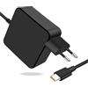 STLIERT Adattatore da parete USB C da 65 W per Mac Book Pro, Huawei Matebook, Acer Chromebook, Dell, HP, Lenovo e tutti i computer portatili o telefoni intelligenti con USB di tipo C, compatibile anche con