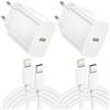 Bamkey 25W Caricatore Phone Originale Apple MFi,Caricabatterie Phone Caricatore Rapido per Phone 14 13 12 11 Pro Max/Mini/XS/X/8, USBC Alimentatore Presa USB C Spinotto con 2M Cavo Ricarica Rapida