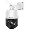 Ctronics 4K 8MP 5X Zoom Ottico Telecamera Wi-Fi Esterno, IP Videocamera Sorveglianza 2,4/5Ghz Rilevamento Persone/Veicoli/Animali Auto Tracking 50M Visione Notturna a Colori Audio a 2 Vie Metal/Cloud