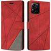 SONWO Cover per Xiaomi Poco X5 PRO 5G / Redmi Note 12 PRO 5G Custodia, Flip Caso in PU Pelle Case Cover Premium Portafoglio Custodia per Xiaomi Poco X5 PRO 5G / Redmi Note 12 PRO 5G, Rosso