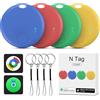FUYAOSC Air Tracker Android e iOS, 4 PCS Smart Tracker Tag GPS Localizzatore Chiavi Compatibile con Trova Dispositivo e Apple Find My, Bluetooth Tracker Compatibile per Portafogli,Chiavi,Zaini