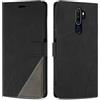 SONWO Cover per Oppo A9 2020 / Oppo A5 2020, Flip Caso in PU Pelle Case Cover Custodia con Slot per Schede e Supporto Stand per Oppo A11X / Oppo A11 / Oppo A11N, Nero