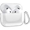 MyGadget Cover in Silicone Morbido Custodia Compatibile con Apple AirPods 4 [ 2024 ] - Case per Cuffie Auricolari - Skin in Gomma - Trasparente