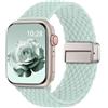 Yoohoo Cinturini Compatibile con Apple Watch 49mm 46mm 45mm 44mm 42mm 41mm 40mm 38mm, Magnetico Nylon Solo Loop per iWatch 11 10 9 8 7 6 5 4 3 2 1 Ultra SE 3 2 1, Cinturino Intrecciato Elastico