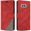 SONWO Cover per Samsung Galaxy S10e, Flip Caso in PU Pelle Case Cover Custodia con Slot per Schede e Supporto Stand per Samsung S10e, Rosso