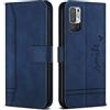 Bravoday Cover per Redmi Note 10 5G / Redmi Note 10T 5G / Xiaomi Poco M3 PRO 5G, Flip Custodia in Pelle PU Portafoglio Custodia per Redmi Note 10 5G / 10T 5G / Poco M3 PRO 5G, Blu