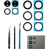 Dakexiong 5 Pz/Set S23 Ultra Posteriore Fotocamera Posteriore Vetro Lente di Ricambio per Samsung Galaxy S23 Ultra 2023 Sostituzione Vetro Fotocamera con Kit di Riparazione, Anti-Lens Scratch