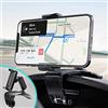 DMJWAN Supporto per telefono da auto, specchietto retrovisore multifunzione per cruscotto con morsetto a molla regolabile a 360 °, adatto per smartphone da 4-7 pollici