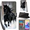 PHINIENLAND Cover per Xiaomi Redmi Note 10 5G / Note 10T 5G Case PU Pelle Custodia [Kickstand] [Chiusura magnetica] [Slot per Schede], Portafoglio Flip Custodia per Xiaomi Poco M3 Pro 5G,Neve