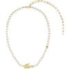 Lacoste Collana, Bracciale e Orecchini in Faux Perle Per Uomo e Donna Collezione MATCHPOINT con Charms Diversi color Oro Giallo