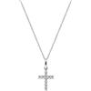 Amen Gioielli, Collana con Croce, Collana Donna Argento 925, Ciondolo Croce, Rodiato con Zirconi Bianchi, Regalo Donna.