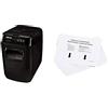 Fellowes distruggi documenti automatico a frammento 150C, 150 fogli + Fogli oliati lubrificanti per distruggidocumenti, bianchi, confezione da 10 fogli
