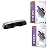 Fellowes Plastificatrice Saturn 3i A3, 80-125 Micron, Con Pouches Lucide Enhance80 A3 e A4, 210 Pezzi Totali