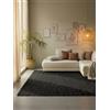 Hanse Home Tappeto in iuta naturale, 100% juta, tessuto a mano ed ecologico, in fibra naturale boho, per soggiorno, camera da letto, sala da pranzo, nero, 60 x 90 cm
