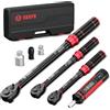 VANPO Chiave Dinamometrica 1/4 & 3/8 & 1/2, 7 Pezzi Chiave Dinamometrica Set 1-25Nm 5-60Nm 20-220Nm con Cacciavite Dinamometrico 1-8Nm, ±3% Precisione, per Riparazione di Bici, Moto, Auto
