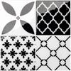 Smart Tiles Piastrelle Adesive 3D per Cucina e Bagno - Vintage Nero/Bianco, 5 Mattonelle Adesive 22,86x22,86 cm, Paraschizzi Cucina, Resistente al Calore, Pannelli Decorativi, Prodotto in Canada