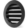 calimaero® WSGB Griglia Aerazione Tonda 100 mm Griglia Ventilazione con Zanzariera Fusione di Alluminio Griglia di Ventilazione per Case Mobili, Casette da giardino, Stabile ai raggi UV, Antiruggine