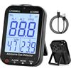 LYCEBELL Rilevatore di gas ammoniaca 535G, monitor NH3 0-100ppm con doppio allarme, rilevatore di perdite di gas portatile ricaricabile per fattoria/industriale/casa, display temperatura e umidità