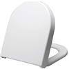 Grünblatt 515153 Sedile copriwater per WC Duravit Starck 3, in Duroplast, dotato di cerniere in metallo con abbassamento automatico, di colore bianco
