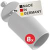 BAUHELD® Fermaporta per tapparelle 27 mm [8 pezzi] - Made in Germany - Fermaporta per tapparelle con viti - Adatto per tapparelle - Grigio chiaro