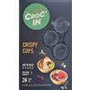 CROC'IN - Coppette Commestibili da Riempire Nere - Base per Pasticceria o Aperitivi - Finger Food - Artigianali e Vegane - 24 Pezzi