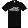 Generico T-shirt in cotone con sagoma auto panda (Nero, S)