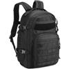 Explokit Zaino tattico militare, 30 l, 3 giorni, per escursioni, caccia, trekking, campeggio e altre attività all'aperto, #01-nero, Mittelgroße