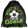 PASO Sacca sportiva bambini calcio Football Life 36 x 32 cm zainetto palestra con cordoncini asilo scuola sport tempo libero viaggio
