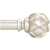 EQURROY Asta per tende color champagne per finestre da 1,2 a 2,1 m, diametro 2,1 cm, asta per tende regolabile resistente con terminali intrecciati a righe, adatta per camere da letto, salotti, ecc.