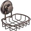 HASKO accessories - Portasapone super potente con ventosa a ventosa - Forte supporto per spugna in acciaio inox per bagno e cucina (bronzo)