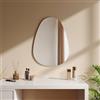 EMKE Specchio asimmetrico decorativo da parete 70x50 cm bagno specchio irregolare con quattro fori di sospensione HD specchio da parete in vetro per bagno, camera da letto, corridoio, lavabo