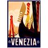 Wee Blue Coo Viaggi Venezia Italia Gondola Canal Ad Cornice Art Print Picture F12X1468
