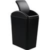 Cand Pattumiera da cucina, in plastica, con coperchio basculante, colore nero, confezione da 1