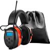 PROHEAR 033A Paraorecchie Ricaricabili con Radio DAB +/Bluetooth/FM, Paraorecchie con radio con microfono incorporato e riduzione del rumore, SNR 31dB per falciatura e officina- Gel Arancione