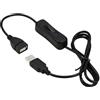 PremiumCord Cavo di Prolunga USB con Interruttore 1m, Cavo di Ricarica, USB Tipo a da Femmina A Maschio, Colore Nero, Lunghezza 1m