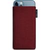 Adore June Classic Rosso-Bordeaux Custodia Compatibile con iPhone 13 PRO Max/iPhone 12 PRO Max, Tessuto Resistente con Display di Pulizia Effetto