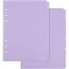 SUPERFINDINGS 2 set 12 fogli A5 divisori per Raccoglitori Ad Anelli di Plastica Viola Divisori per Raccoglitori con Linguette 6 divisori per Raccoglitori Ad Anelli Divisori