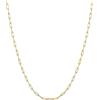 PROSILVER Collane Argento 925 Donna in Oro Bianco, 1,7mm Catenina Collana Donna Oro Lunga 55cm, Catena di Graffette a Maglie Ovali, Collana Ragazza Donna Idee Regalo per Compleanno Anniversario.