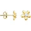 SOFIA MILANI - Orecchini da Donna in Argento 925 - Placcati in Oro e con Pietra Zircone - Orecchino a Perno a Pietra Zircone - E2955