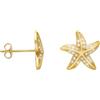 SOFIA MILANI - Orecchini da Donna in Argento 925 - Placcati in Oro e con Pietra Zircone - Orecchino a Perno a Stella Marina - E2559