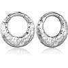 Vankula Piercing per orecchio, in acciaio inox, per uomo e donna, 4 mm, 6 mm, Metallo