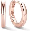 ChicSilver Orecchini a Cerchio Argento 925,8mm Orecchini Donna Oro Rosa