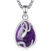 INFUSEU Collana Serpente Cristal Collane Cristallo Animale Ciondolo Ossidiana/Corniola/Pietra di Luna/Ametista Gioielli Ciondolo Yoga Fortunato Gotico Regalo per Le Donna Uomo