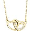 Sofia Milani - Collana da Donna in Argento 925 - Placcata in Oro con Pietra Zircone - Ciondolo a Cuore - N0755